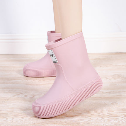Cross-Border 2024 New Version of Rain Boots for Women, Fashionable and Versatile Rain Boots, Waterproof, Non-Slip, Comfortable and Wear-Resistant, Women's Water Shoes for Camping
