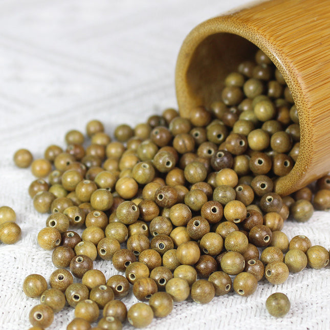 Factory wholesale green sandalwood loose beads 100 holy sandalwood beads DIY bracelet buddha beads necklace wenwan with beads spacer beads