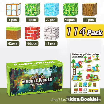 Cross-Border Mc My Magnetic World Magnetic Block Building Blocks Assembly Gravity Puzzle Primitive Forest Amazon Jungle