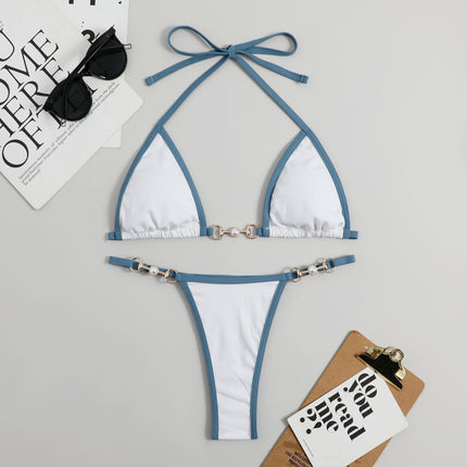 European and American bikini swimsuit multi-color pit nylon fabric swimsuit women's sexy triangle bag swimsuit bikini