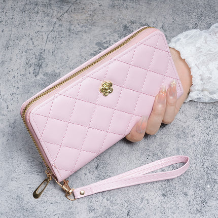 New European and American Light Luxury Fresh Small Fragrance Women's Wrist Wallet Card Holder Multi-Card Slot Women's Cross-Border Mobile Phone Bag