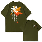 80005U2-Maple Leaf Song Maple-Short Sleeve-Army Green / 150XXS
