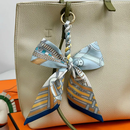 High-grade Handbag Handle Ribbon Bag Handle Handle Accessories Silk Scarf Handbag Tie Bag with Decorative Ribbon Pendant