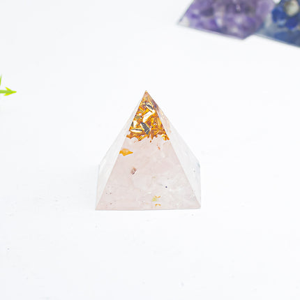 Foreign Trade Amazon Natural Crystal Gravel Glue 3cm Pyramid Home Office Desk Decoration Ornaments Raw Ore