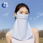 [ice silk eye protection long veil] light blue / One size fits all