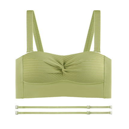 New Traceless Thin Strapless Bra No Steel Rings Small Chest Push-up Adjustable Underwear Women's Breathable Paramax