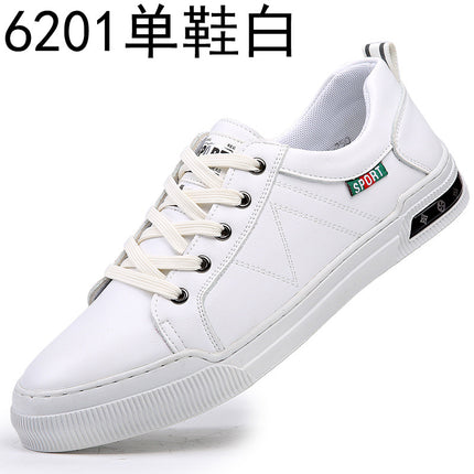 Autumn 2023 New Black Men's Business Casual Leather Shoes Men's Korean Style Youth Board Shoes Lace Breathable Men's Shoes