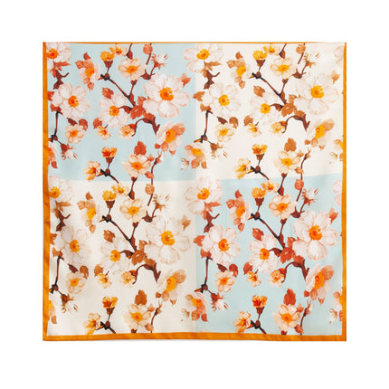 Mulberry Silk Scarf, Old Money Style, Summer Thin Small Scarf, Valentine's Day Gift, Plain Crepe Satin Silk Printed Small Square Scarf
