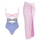 Pink Stitching suit / S