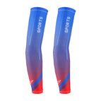 Sun protection sleeves-sports blue and red / One Size