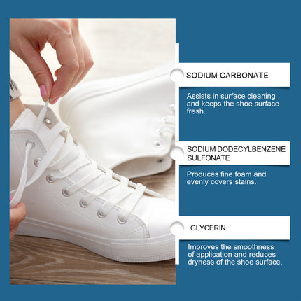 Jue Fish White Shoe Cleaner Cleans Stains and Prevents Oxidation, Daily Portable Cleaner for White Shoes