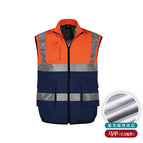 Fluorescent orange and navy blue thermal insulation coating single top / S