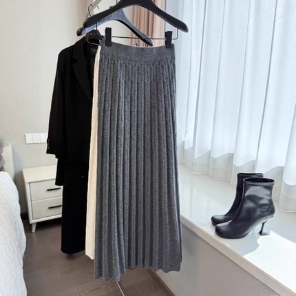 Guangzhou Shisanxing High-Quality Hot-Selling Item~ Deep Gray Textured Cable Knit Loose Comfortable Stylish Thickened Skirt~