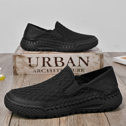 Cross-Border Hot-Selling Summer New Products Hand-Stitched Mesh Shoes Breathable Casual Lazy Slip-On Shoes Beanie Shoes Men's Shoes