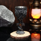 23001-1 cross dragon goblet gray