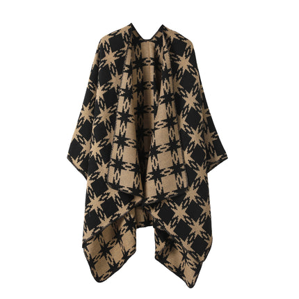 European and American plain striped warm Joker shawl outer autumn and winter office blanket imitation cashmere scarf in stock wholesale