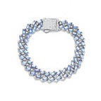 Silver blue bracelet 8inch(20cm)