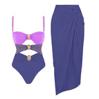 Violet Colorblock suit / S