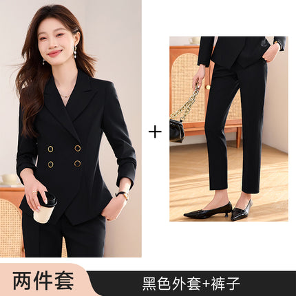 Professional suit Women's High-grade Suit Overskirt Two-piece Set Property Consultant Work Clothes Suit Jacket Jewelry Store Fixture