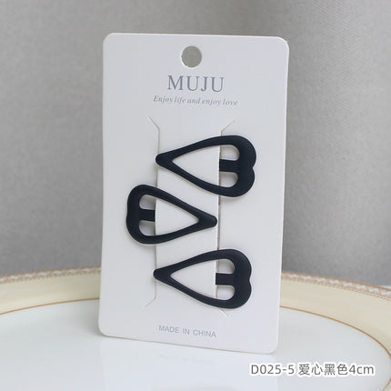 Simple hair accessories Brown series suit hairpin 3 cards BB clip three-dimensional drop oil frosted side bangs clip