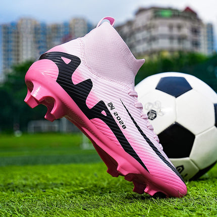 Cross-border Ronaldo Messi Assassin 15 Children's High-top Football Shoes Male Teenagers Adult Long Broken Nail Training sneaker