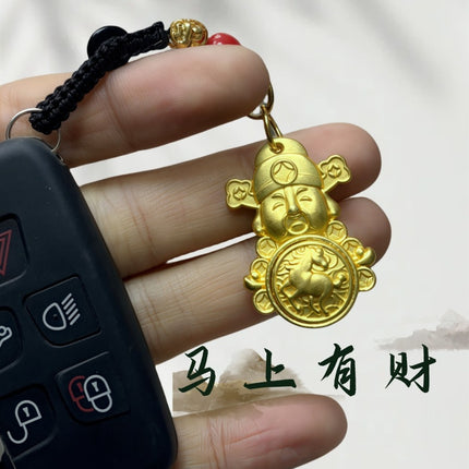 Little Red Riding Book God of Wealth Money Bag Zodiac Zodiac Ri Jin Jin Car Keychain Pendant Bag Pendant