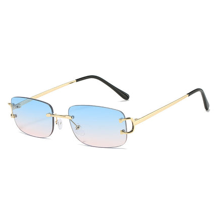8120 Square Frameless Cut-edge Sunglasses Women's European and American Fashion INS Style Street Tide Sunglasses Personalized Small Glasses