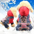 Four legs thick back strap bear red / XS back length 20cm