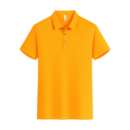 High-Quality Ice Silk Short-Sleeved Polo Shirt with Custom Printed Logo, Summer Breathable Lapel Quick-Drying Work Clothes, Work Clothes Printing