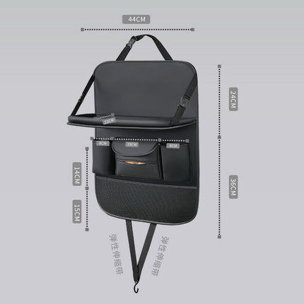 Car Seat Back Storage Bag Leather Tablet Holder Storage Box Dining Table Car Seat Back Hanging Bag
