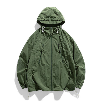 Sun Protection Clothing Men's Summer Cardigan Thin Breathable Jacket New Anti-Uv Outdoor Fishing Men's Sun Protection Clothing