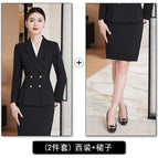 Black suit + skirt / S