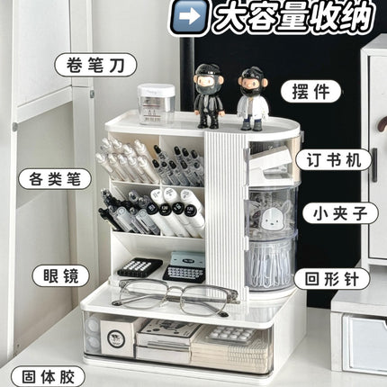 Dressing Table Cosmetics Desktop Storage Box Drawer Lipstick Mask Powder Puff Organizer Shelf Skin Care Product Storage Rack
