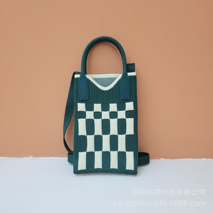 2025 New Mobile Phone Bag, Fashionable Handbag, Large Capacity Woven Portable Casual Work Clothing High-End Bag, Small Bag