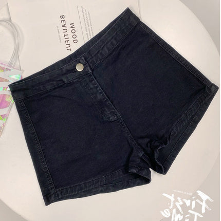 American Hot Girl Leopard Print Design Denim Shorts Women's Summer High Waist Hip-Hop Street Versatile Casual Hot Pants Ins