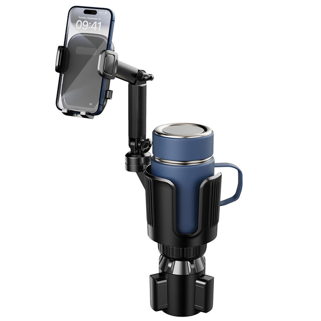 Car Cup Holder Phone Stand 2-in-1 / Porte-Gobelet Support Téléphone Voiture 2-en-1