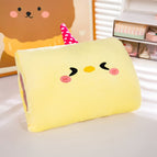 Yellow duck [medium crystal velvet 30*20cm] / Warm insert pillow