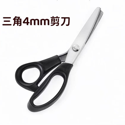 Handmade DIY Triangle Sawtooth Hair Cutter Tailor Scissors Handmade Lace Cutter Wave Cut Lace Household Scissors