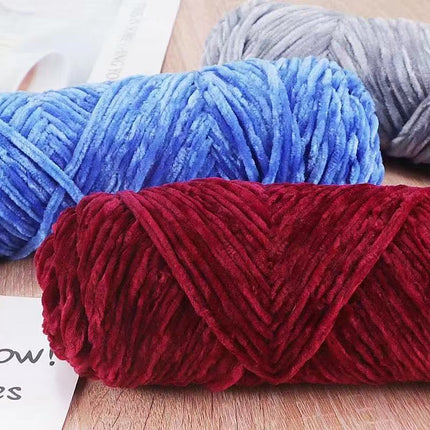 100g Chenille Velvet Thick Yarn Ball for Hats, Scarves, Sweaters, Crochet Shoes, DIY Knitting Materials, Hand Knitting