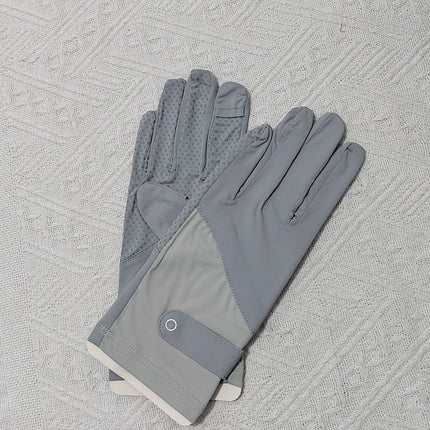 Sunscreen Gloves Women's Summer Ice Silk UV-resistant Breathable Non-slip Thin Riding Outdoor Electric Car Gloves