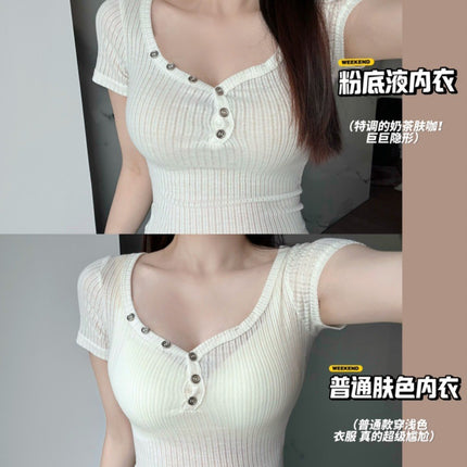 Special Liquid Foundation Invisible Traceless Underwear Women's Rimless Small Chest Gathering Anti-Light Artifact Comfortable Beautiful Back Bra