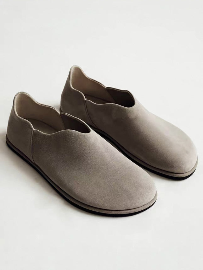 Ox-back velvet! Old Qian Feng Step-on Mueller Shoes Women's 2025 New Retro Casual Flat Loafers Lazy Slippers