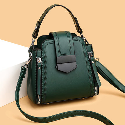 Cross-border new women's shoulder bag simple casual messenger bag large capacity PU retro handbag mini square bag