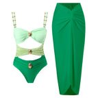 Three green color matching / S