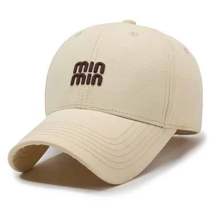 Good Fit, Good-Looking Baseball Cap for Women with Small Face, Fashionable and Versatile Peaked Cap with Embroidered Letters, Casual Sun Hat