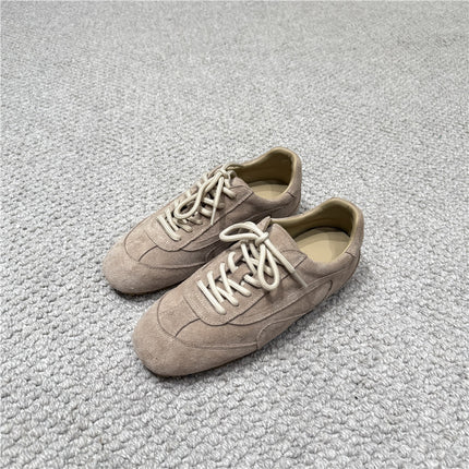 Women's Casual Flat Shoes with Laces, 2025 Autumn and Winter New Retro Versatile Comfortable Sneakers, De Xun Shoes