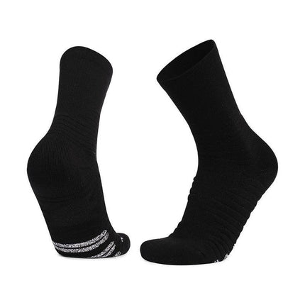 Adult Shock Absorption Non-slip Odor Deodorant Sports Socks Thickened Towel Bottom Mid-tube Socks Men's Sweat Absorbing Breathable Elite Basketball Socks