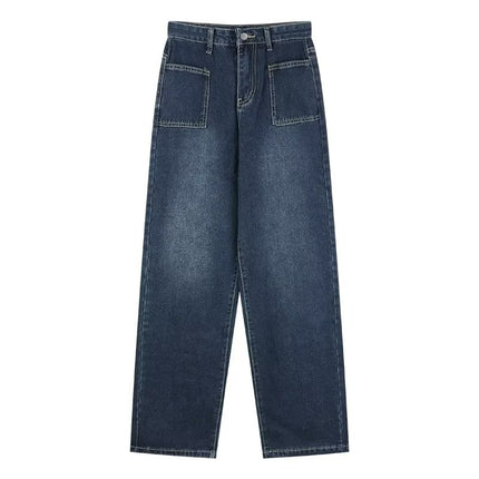Pear Shape Figure Straight Leg Wide Leg Jeans Women's Spring and Summer 2025 New High Waist Loose Slimming Belly Covering Pants