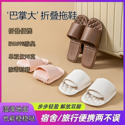 Travel Slippers Women's Foldable Portable Travel Beach Business Travel Disposable Hotel Bathing Anti-Slip Sandals for Men