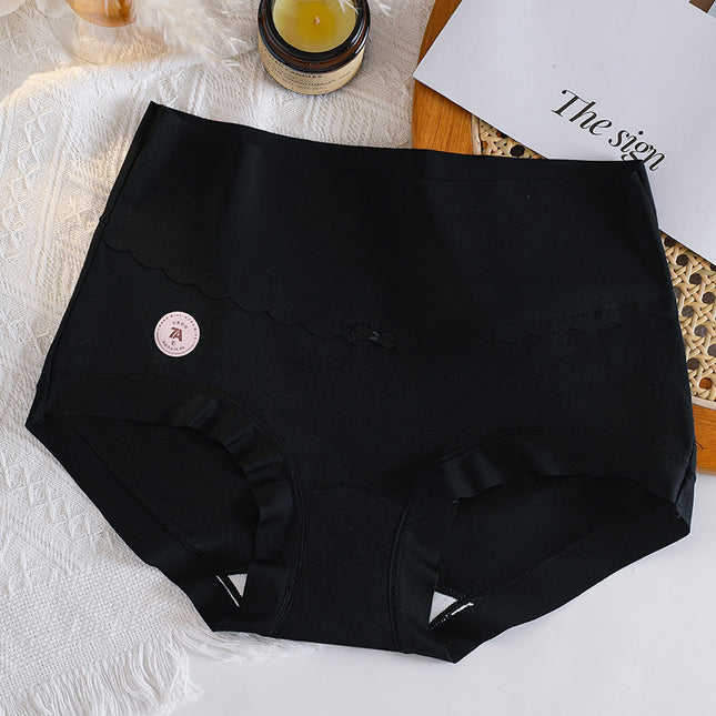High-Quality High-Waisted Cotton Briefs for Girls, Soft Pure Cotton Antibacterial Crotch, Large Size Underwear for Women, Comfortable and Skin-Friendly